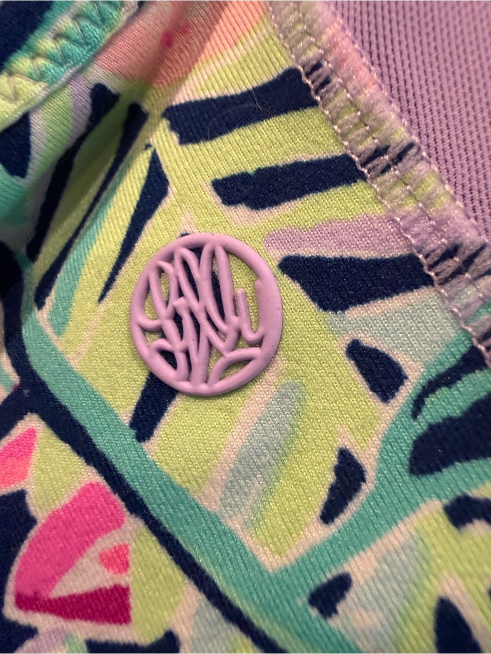 Lilly Pulitzer Floral Active Set - Pink, Mint & Lilac Crop Top + Leggings - Picture 5 of 9